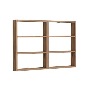Estantería de pared con 6 baldas h60 cm - efecto