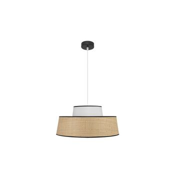 Colgante blanco/natural modelo JIA de 1luz FABRILAMP