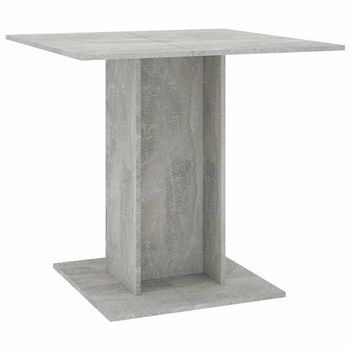 Mesa De Comedor - Mesa De Cocina Madera Contrachapada Gris Hormigón 80x80x75 Cm