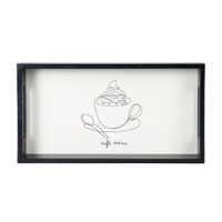 bandeja beige y negra 31x16 cm