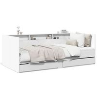 sofa cama  sofa convertible con cajones sin colchon blanco 100x200 cm