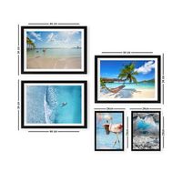 cuadro decorativo enmarcado set010 multicolor 24x29 cm 2 piezas 34x44 cm 3 piezas