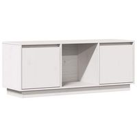 mueble tv  mueble de salon  armario tv de madera maciza de pino blanco 1105x35x44 cm