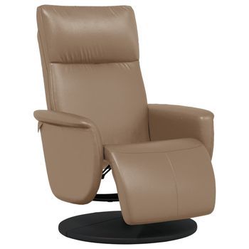 Sillón Reclinable Con Reposapiés Cuero Sintético Capuchino Cfw315036