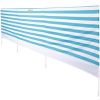 aktive - paravientos playa 480x100 cm rayas marineras tejido poliester estructura acero incluye 4 varillas proteccion uv30 bolsillo funda de transporte con asa cortavientos para la playa