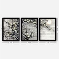 cuadro decorativo enmarcado 3sc118 multicolor 35x45 cm 3 piezas