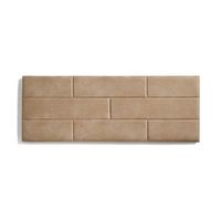 cabecero de cama 80 muro ladrillos tela antimanchas 112x57x5cm camel claro