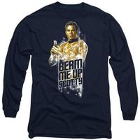 star trek camiseta manga larga beam me up para mujer