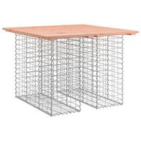 banco jardin  banco de exterior  silla de jardin diseno gaviones madera abeto douglas 100x102x72 cm