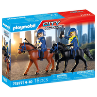 playmobil - escuadron policial a caballo playmobil 71877