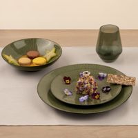 plato de ensalada  pasta 19 cm juego de 6 gres verde