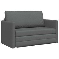 sofa cama 110cm gris oscuro tela vidaxl