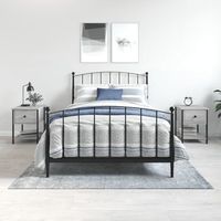 pack 2 uds mesitas de noche  mesilla de noche madera ingenieria gris sonoma 34x355x45 cm cfw352428