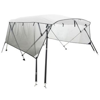 Toldo Bimini 4 Arcos Con Paredes Laterales De Malla Vidaxl