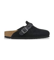 birkenstock para mujer 1030497 zuecos de piel boston braided ajuste estrecho negro 42 plano ninguno casual
