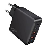 gan tech cargador usb pd de 4 puertos pd160w 2usb-a  2usb-c adaptador de carga rapida de pared eu plug us plug para i