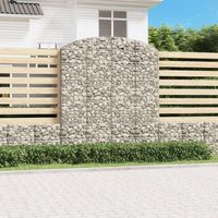 cesta gaviones  gavion para piedras  gavion decorativo forma arco hierro galvanizado 200x50x220240 cm cfw205645