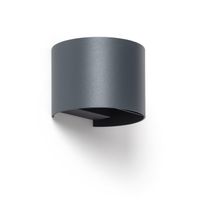 ledkia aplique de pared exterior led 10w aluminio iluminacion doble cara cct seleccionable denny round antracita