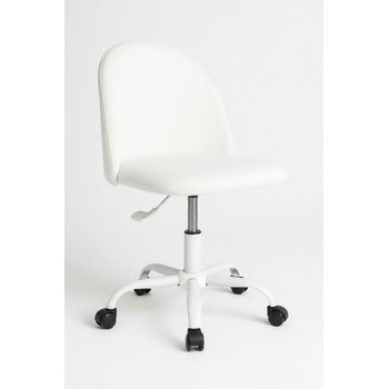 Silla White Vint Office De Terciopelo 96*55*45 Cm - Blanco