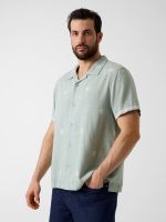 camisa de mezcla de lino