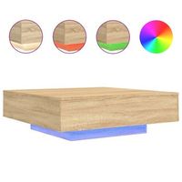 mesa de centro 100x100x31 cm madera - marron