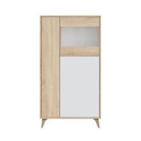 aparador de 3 puertas con estantes - a142cm - blanco