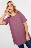 yours camiseta canale rosa de manga corta mujer curvy y tallas grandes yours