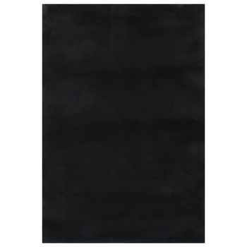 Alfombra De Pelo Largo Negra, 240 X 305 Cm, Poliéster Vidaxl
