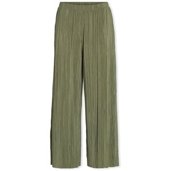 Vila Pantalones Noos Plisa Trousers - Oil Green para mujer