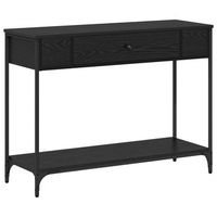 mesa consola roble negro 100 x 345 x 75 cm vidaxl