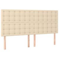 juego de 4 cabeceros cama  panel de cabecera de tela color crema 80x5x7888 cm