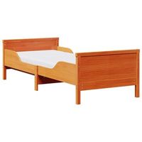 cama con colchon extensible con cabecera marron 80 x 200 cm vidaxl
