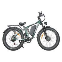baolujie dp-2603sj bicicleta electrica de doble motor para adultos 52v 32ah fat bike de 26r negro y verde