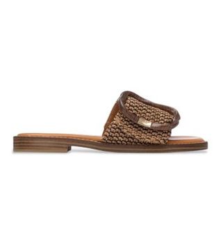 Carmela para mujer. 16316101-CAMEL Sandalias 163161 marrón (36), Tela, Plano, Ninguno, Casual