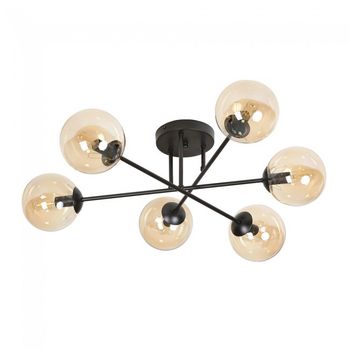 Plafón de techo vesta ii ámbar (6 luces)