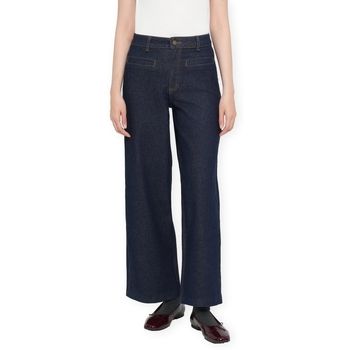 Vila Jeans Brenda Wide Jeans - Dark Blue Denim para mujer