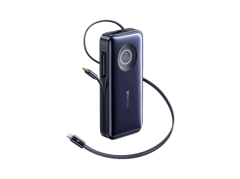 REACONDICIONADO Seminuevo Muy bueno Powerbank - Baseus EnerCore CR11, Retráctil, 20000mAh, 100 W, Carga rápida, Monitoreo de carga, Negro