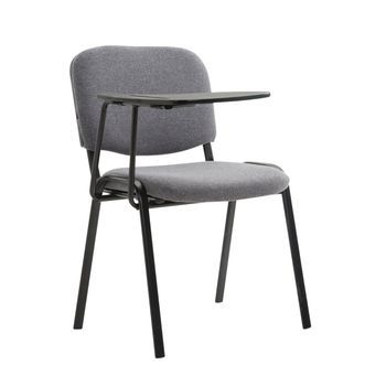 Silla Conferencia Ken Con Mesa Plegable & En Tela Gris 71x53x81 Cm Clp