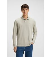 boss para hombre 50527525 polo interlock beige xl casual algodon clasico manga larga