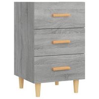 mesita de noche madera de ingenieria gris sonoma 40x40x66 cm vidaxl