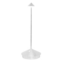 lampara de mesa led recargable zafferano en hoja de plata regulable