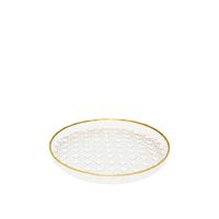 plato de postre burbuja goldline 16x16x2cm - lote de 6