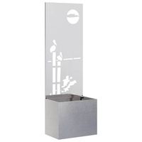 pantalla de privacidad para jardin plata 50 x 32 x 150 cm vidaxl