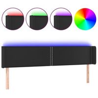 cabecero accesorio para dormir dormitorio mueble led 203 x 16 x 7888 cm negro sintetico tdl0200610