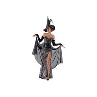 disfraz bruja cuervo sombrero vestido con body tirantes corpino y capa con mitones talla s
