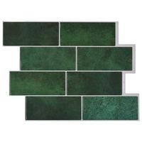 azulejo de metro 20 uds verde oscuro 29 x 21 cm vidaxl