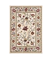 cordoba 14 - alfombra lana 100 con dibujo de flores - crema