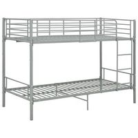 cama para adultos  cama litera de metal gris 90x200 cm