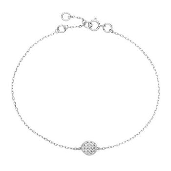 Pulsera de oro blanco 14 quilates con diamantes