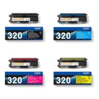 original multipack brother dcp-9055cdn printer toner cartridges 4 pack -tn320bk